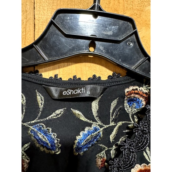 Black Embroidered Dress - Picture 3 of 5